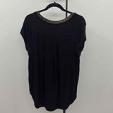 Alfani Women's Size M Black Solid Short Sleeve Shirt