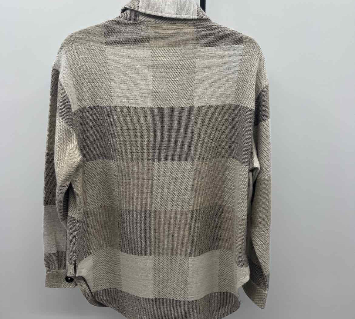 Linda Anderson Women's Size M Beige Checkered Jacket