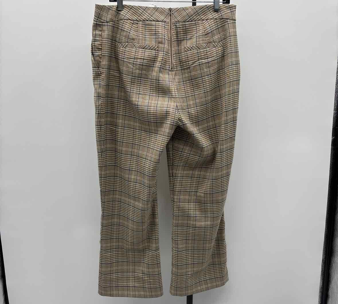 CABI Women's Size 8 Tan Plaid Pants