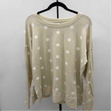 glyder Women's Size XL Beige dotted Sweatshirt