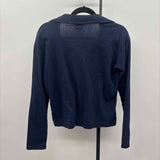 J Crew Women's Size XS Navy Solid Long Sleeve Shirt