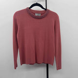 Liv Women's Size S Mauve Beaded Sweater