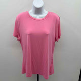 Elie Tahari Women's Size XL Pink Solid T-Shirt