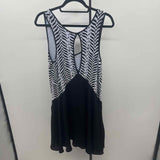 Free People Junior's Size 10 Black Abstract Dress