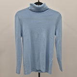 Chico's Women's Size M Light Blue Solid Sweater