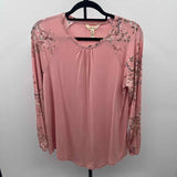 Matilda Jane Women's Size M Pink Floral Long Sleeve Shirt