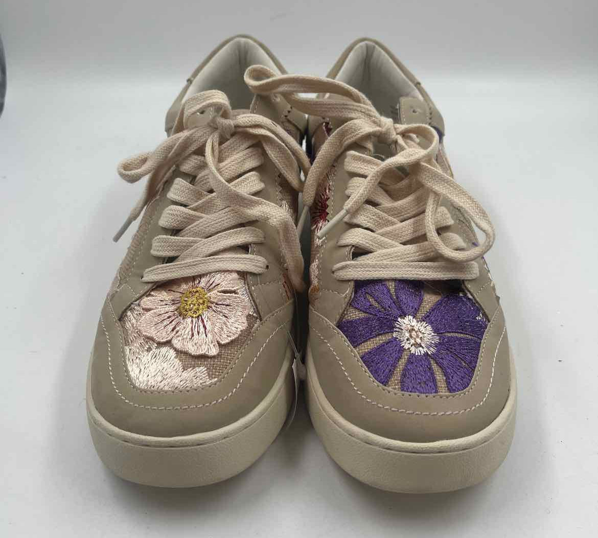 Oasis Society Women's Shoe Size 10 Beige Floral Sneakers