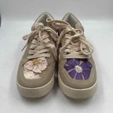 Oasis Society Women's Shoe Size 10 Beige Floral Sneakers