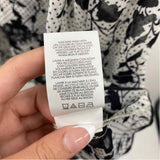 CABI Women's Size M Black Floral Sleeveless Shirt