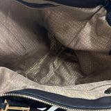 STELLA & DOT COVET Black Pebbled Leather KENSINGTON Handled Tote Bag Purse w/Crossbody Strap