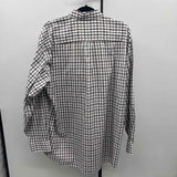 Jos. A. Bank Men's Size L White Checkered Long Sleeve Shirt