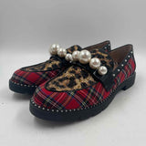 Betsey Johnson Women's Shoe Size 9.5 Black Multi-Pattern Loafers