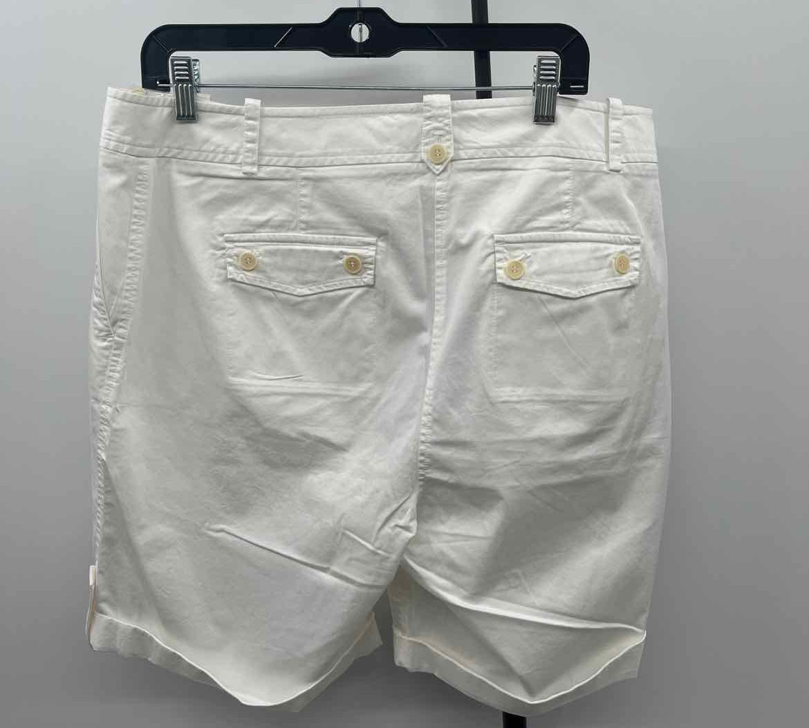 Talbots Women's Size 14W White Solid Shorts