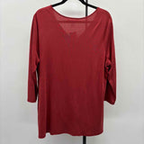 Nygard Women's Size L Rust Solid Long Sleeve Shirt