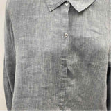 Eileen Fisher Women's Size L Gray Textured Long Sleeve Shirt