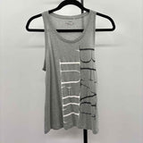 J Crew Women's Size S Gray Words Tank