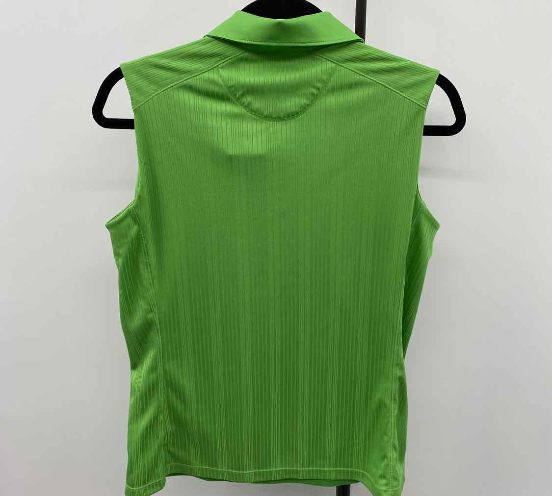 Annika Women's Size S Green Solid Sleeveless Shirt