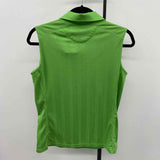 Annika Women's Size S Green Solid Sleeveless Shirt