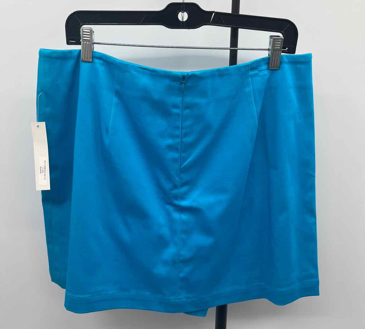 Eric Casual Women's Size 14 Turquoise Solid Skirt