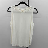 Thread & Supply Women's Size L White Ribbed Sleeveless Shirt