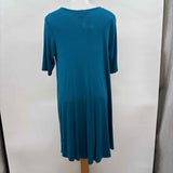 Eileen Fisher Women's Size S Teal Solid Dress