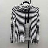 Duffield Lane Women's Size S Black Stripe Long Sleeve Shirt