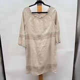 JJill Women's Size 6 Beige Crochet Dress