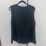 Andree Women's Size 1X Black Solid Sleeveless Shirt