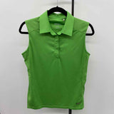 Annika Women's Size S Green Solid Sleeveless Shirt