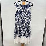 Talbots Women's Size 10 Navy Floral Dress