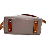 Bottom DOONEY & BOURKE Taupe Gray Pebble Leather LANI Crossbody Purse