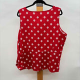 Liz Claiborne Women's Size XXL Red Floral Sleeveless Shirt