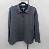 Ibkul Women's Size XXL Charcoal Textured Long Sleeve Shirt