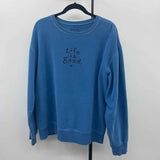 Life Is Good Women's Size L Blue Logo Sweatshirt