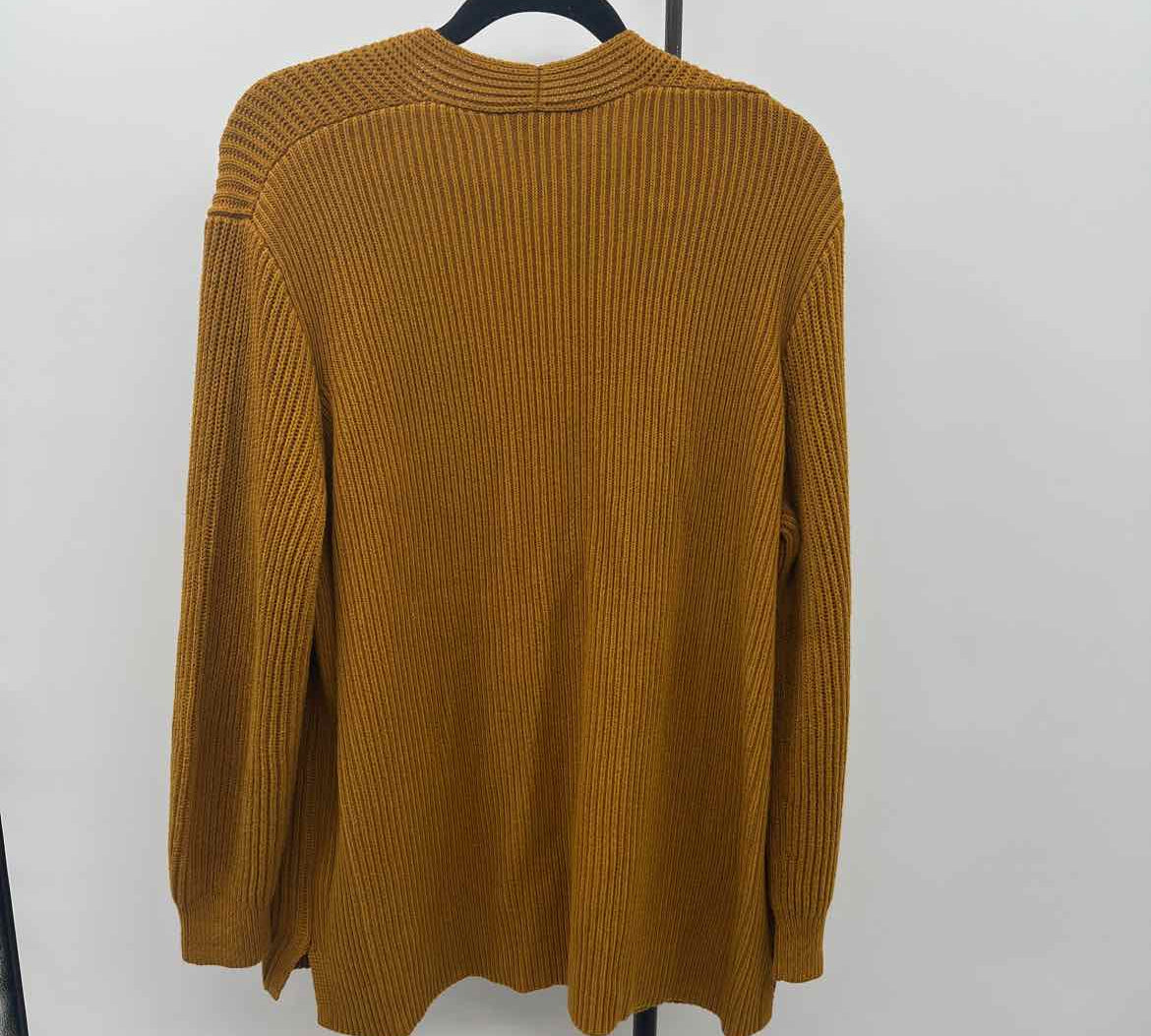 Madewell Women's Size XL Mustard Yellow Ribbed Cardigan