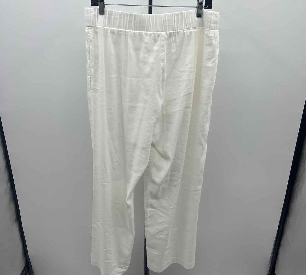 Elliott Lauren Women's Size 14 White Solid Pants