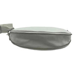 SONDRA ROBERTS White Vegan Leather Crescent Crossbody Purse