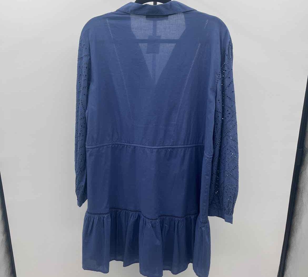 MNG Women's Size 6 Blue Eyelet Dress