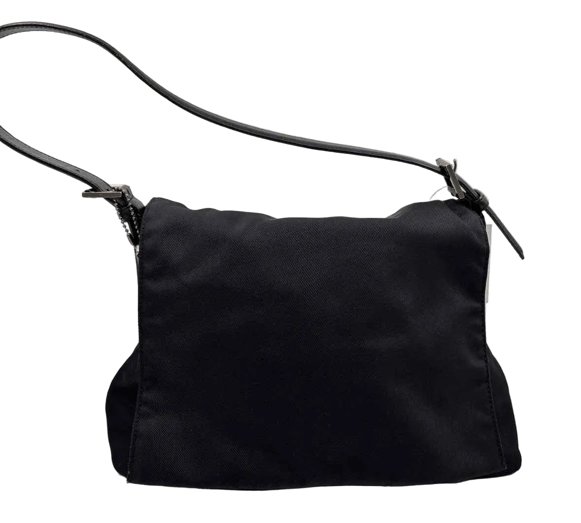 COACH Black Canvas Flap Front Shoulder Bag Purse w/Adjustable Strap