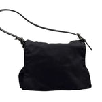 COACH Black Canvas Flap Front Shoulder Bag Purse w/Adjustable Strap