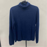 Forte Women's Size L Blue Solid Sweater