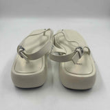 Zara Women's Shoe Size 8 Ivory Solid Sandals
