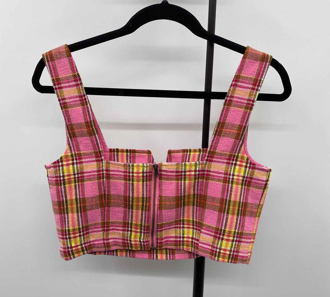 Maeve Junior's Size 4 Pink Plaid Tank