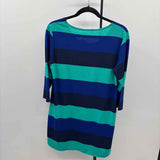 Chris & Carol Women's Size L Blue Stripe Long Sleeve Shirt