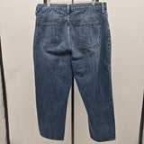 Lands End Men's Size 35 Blue Solid Jeans
