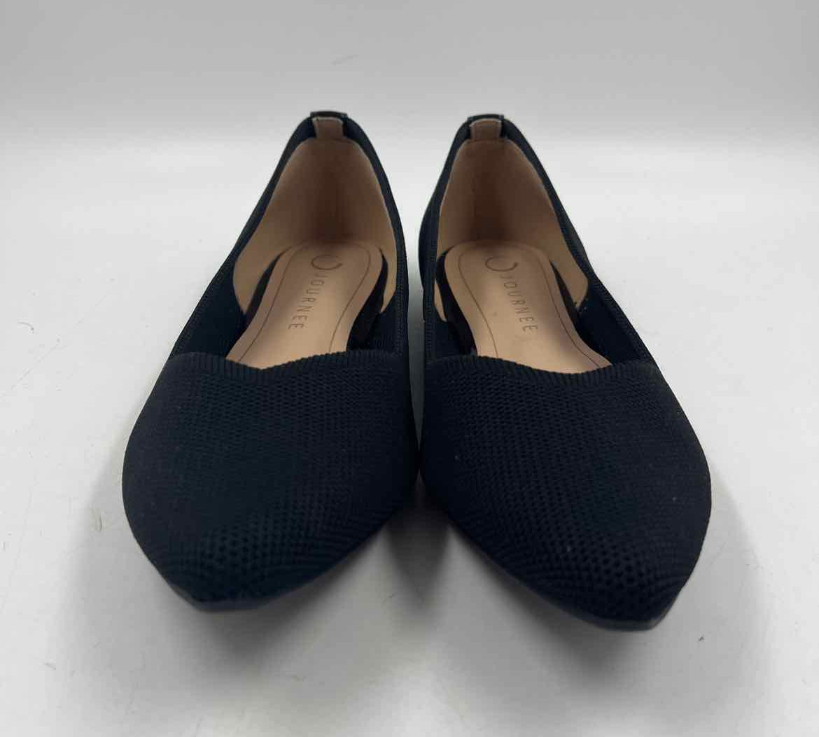 Journee Collection Women's Shoe Size 7.5 Black Textured Flats