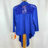 Hearts of Palm Women's Size M Blue Lace Cardigan