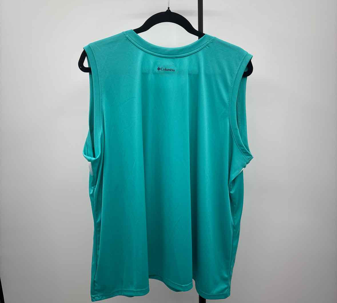 Columbia Women's Size 3X Teal Logo Sleeveless Shirt