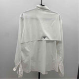 Columbia Women's Size 2X White Solid Long Sleeve Shirt