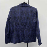 Chico's Women's Size M indigo Damask Jacket